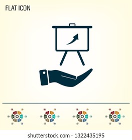 Infographics on the stand, vector illustration.