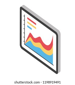 
Infographics on a tablet visual called modern infographic chart 

