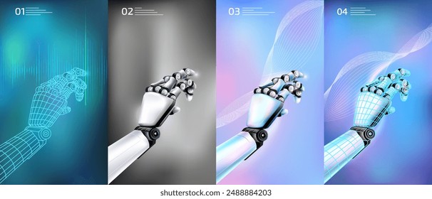 Infographics on the topic of robotic arms.