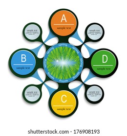 infographics on white background, template for text and graphics