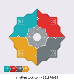 Infographics option banner vector.