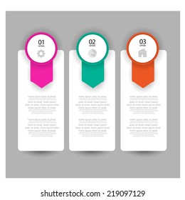 Infographics option number banners