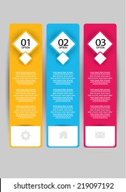 Infographics option number banners