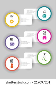 Infographics option number banners