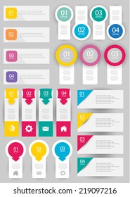 Infographics option number banners