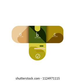 Infographics option and step by step in rounded squares, element of chart, graph, diagram with options, parts, processes. Vector business template for presentation or web info banner