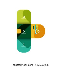 Infographics option and step by step in rounded squares, element of chart, graph, diagram with options, parts, processes. Vector business template for presentation or web info banner