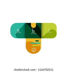 Infographics option and step by step in rounded squares, element of chart, graph, diagram with options, parts, processes. Vector business template for presentation or web info banner