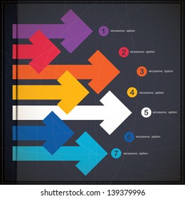 Infographics options banner with arrows