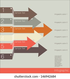 Infographics options banner with arrows