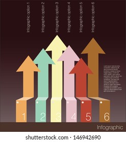 Infographics options banner with arrows