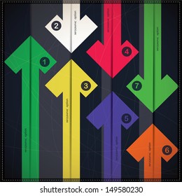 Infographics options banner with arrows