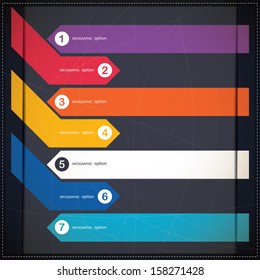 Infographics options banner with arrows