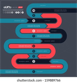 Infographics options banner with arrows