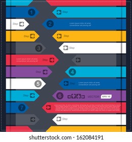 Infographics options banner with arrows