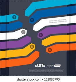 Infographics options banner with arrows