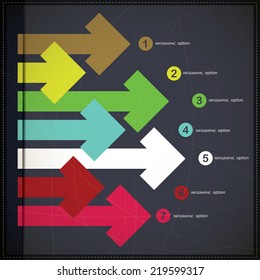 Infographics options banner with arrows