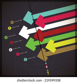 Infographics options banner with arrows
