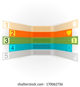 infographics options banner with icons vector