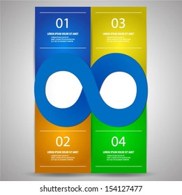 Infographics options banner. Vector design.