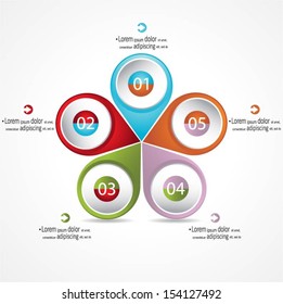 Infographics options banner. Vector design.