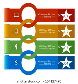 Infographics options banner. Vector design.