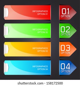 infographics options banner. Vector illustration. can be used for workflow layout, diagram, number options, web design. 