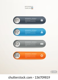 infographics options banner for workflow layout, diagram, number options, web design. eps10 illustration