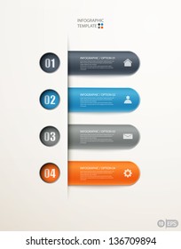 infographics options banner for workflow layout, diagram, number options, web design. eps10 illustration