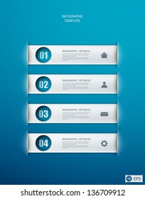 infographics options banner for workflow layout, diagram, number options, web design. eps10 illustration