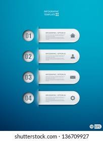 infographics options banner for workflow layout, diagram, number options, web design. eps10 illustration