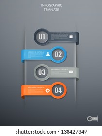 infographics options banner for workflow layout, diagram, number options, web design. eps10 illustration