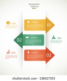 infographics options banner for workflow layout, diagram, number options, web design. eps10 illustration