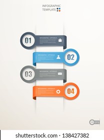 infographics options banner for workflow layout, diagram, number options, web design. eps10 illustration