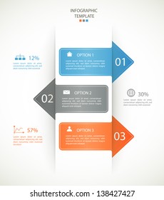 infographics options banner for workflow layout, diagram, number options, web design. eps10 illustration