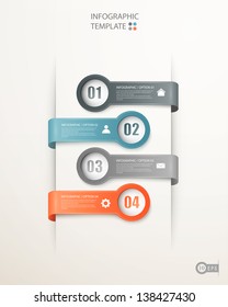 infographics options banner for workflow layout, diagram, number options, web design. eps10 illustration