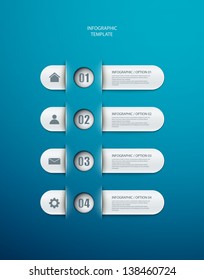 infographics options banner for workflow layout, diagram, number options, web design. eps10 illustration
