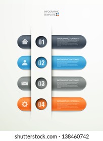 infographics options banner for workflow layout, diagram, number options, web design. eps10 illustration