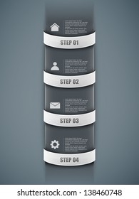 infographics options banner for workflow layout, number options, web design. eps10 illustration