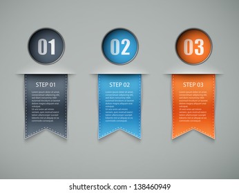 infographics options banner for workflow layout, diagram, number options, web design. eps10 illustration