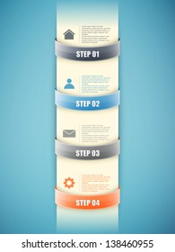 infographics options banner for workflow layout, number options, web design. eps10 illustration