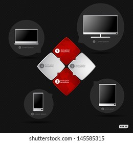 Infographics options banners informatics technologies