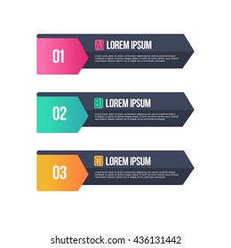 Infographics options banners. Numbered vector design template 