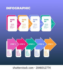 Infographics options banners. Set of vector templates for business presentations.