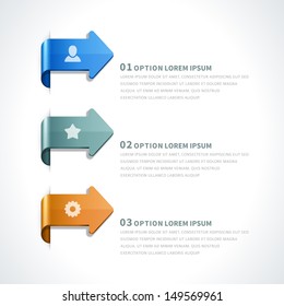 Infographics options design elements. Vector illustration. Lines and banner numbers and icons website eps 10. 