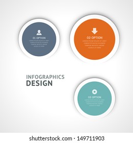 Infographics options design elements. Vector illustration. Scroll paper and banner numbers website eps 10. 