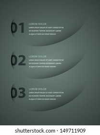 Infographics options design elements. Vector illustration. Cut paper and banner numbers website eps 10. 