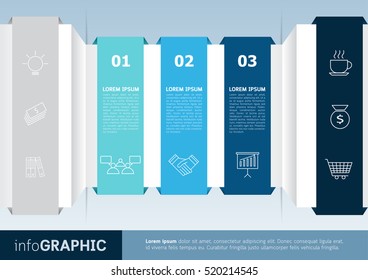 Infographics options diagram banner abstract. Vector illustration. 