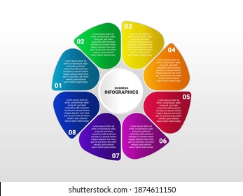 infographics options number workflow template design