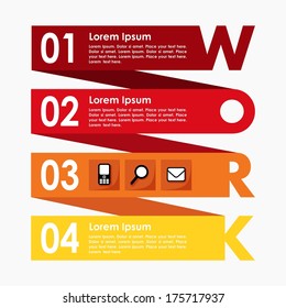 Infographics options steps banner, business concept, modern flat design, vector illustration background